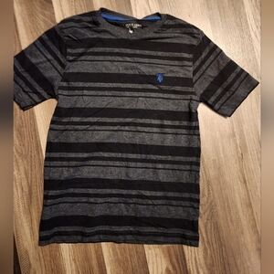 US Polo Black Stripe Boys 14-16 Short Sleeve Shirt